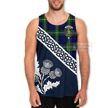 Bannerman Tartan Men's Tank Top Featuring Thistle and Scotland Map Men - Tartan Vibes Clothing