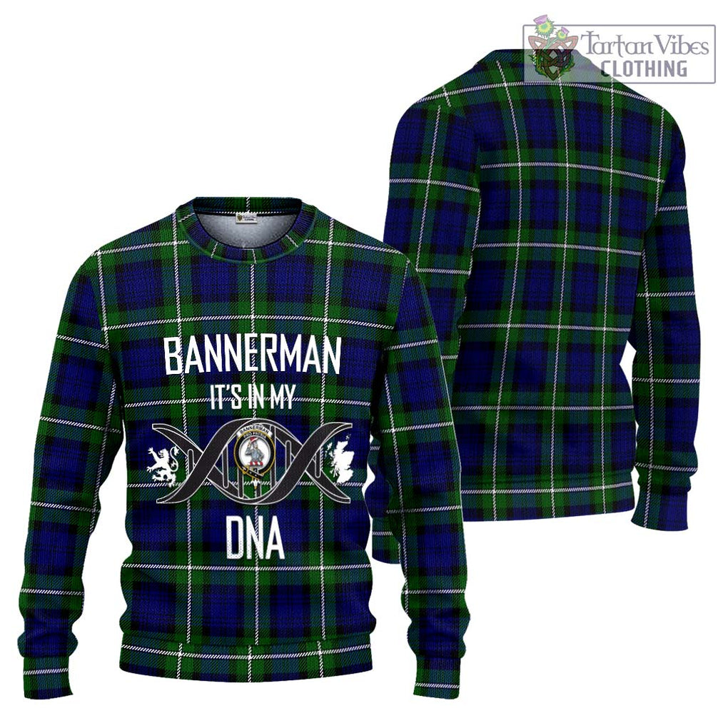 Bannerman Tartan Ugly Sweater with Family Crest DNA In Me Style Unisex - Tartan Vibes Clothing