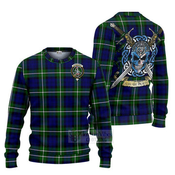 Bannerman Tartan Ugly Sweater with Family Crest Celtic Skull Style Unisex - Tartan Vibes Clothing
