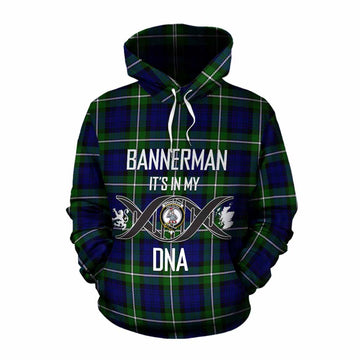 Bannerman Tartan Cotton Hoodie with Family Crest DNA In Me Style Pullover Hoodie XS - Tartan Vibes Clothing