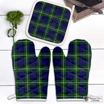Bannerman Tartan Combo Oven Mitt & Pot-Holder Combo 2 Oven Mitt & 1 Pot-Holder Black - Tartan Vibes Clothing