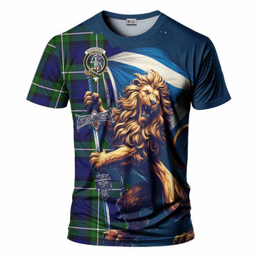 Bannerman Tartan Family Crest T-Shirt with Scottish Majestic Lion Kid's Shirt - Tartan Vibes Clothing