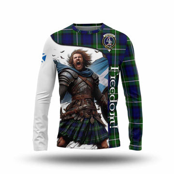Bannerman Crest Tartan Long Sleeve T-Shirt Inspired by the Freedom of Scottish Warrior Unisex - Tartan Vibes Clothing