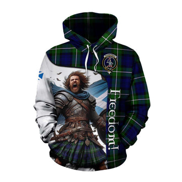 Bannerman Crest Tartan Cotton Hoodie Inspired by the Freedom of Scottish Warrior Pullover Hoodie XS - Tartan Vibes Clothing