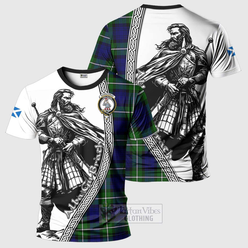 Bannerman Tartan Clan Crest T-Shirt with Highlander Warrior Celtic Style Kid's Shirt - Tartan Vibes Clothing