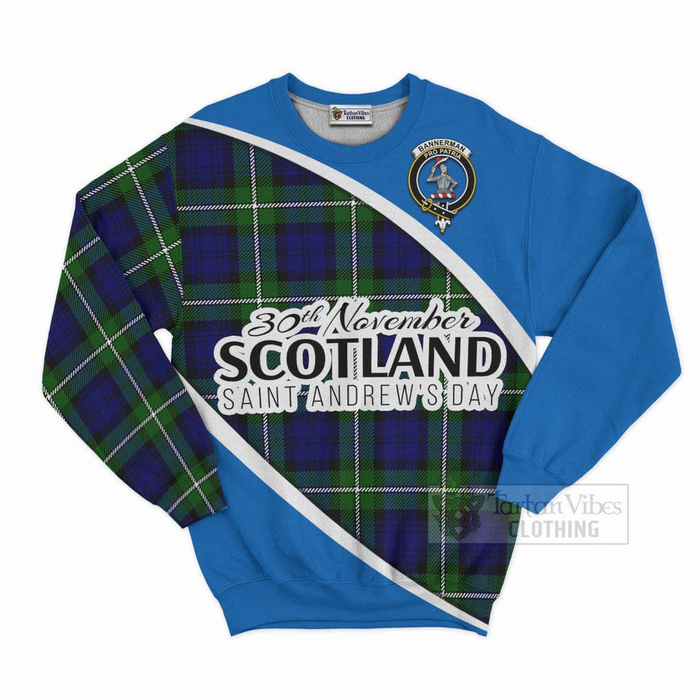 Bannerman Family Crest Tartan Sweatshirt Celebrate Saint Andrew's Day in Style Unisex - Tartan Vibes Clothing