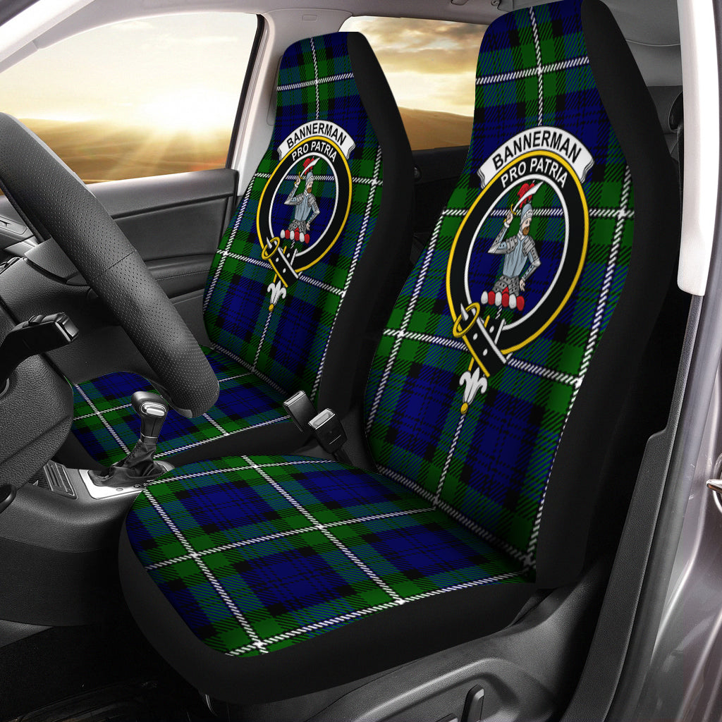Bannerman Tartan Car Seat Cover with Family Crest One Size - Tartan Vibes Clothing