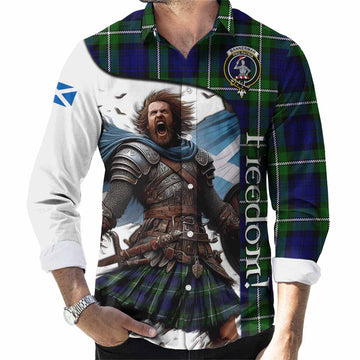 Bannerman Crest Tartan Long Sleeve Button Shirt Inspired by the Freedom of Scottish Warrior Men's Shirt S - Tartan Vibes Clothing