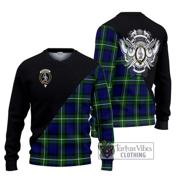 Bannerman Tartan Ugly Sweater with Family Crest and Military Logo Style Unisex - Tartan Vibes Clothing