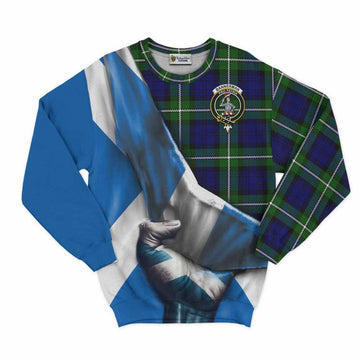 Bannerman Tartan Sweatshirt with Family Crest Scotland Patriotic Style Unisex - Tartan Vibes Clothing