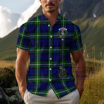 Bannerman Tartan Cotton Hawaiian Shirt with Family Crest Kid - Tartan Vibes Clothing