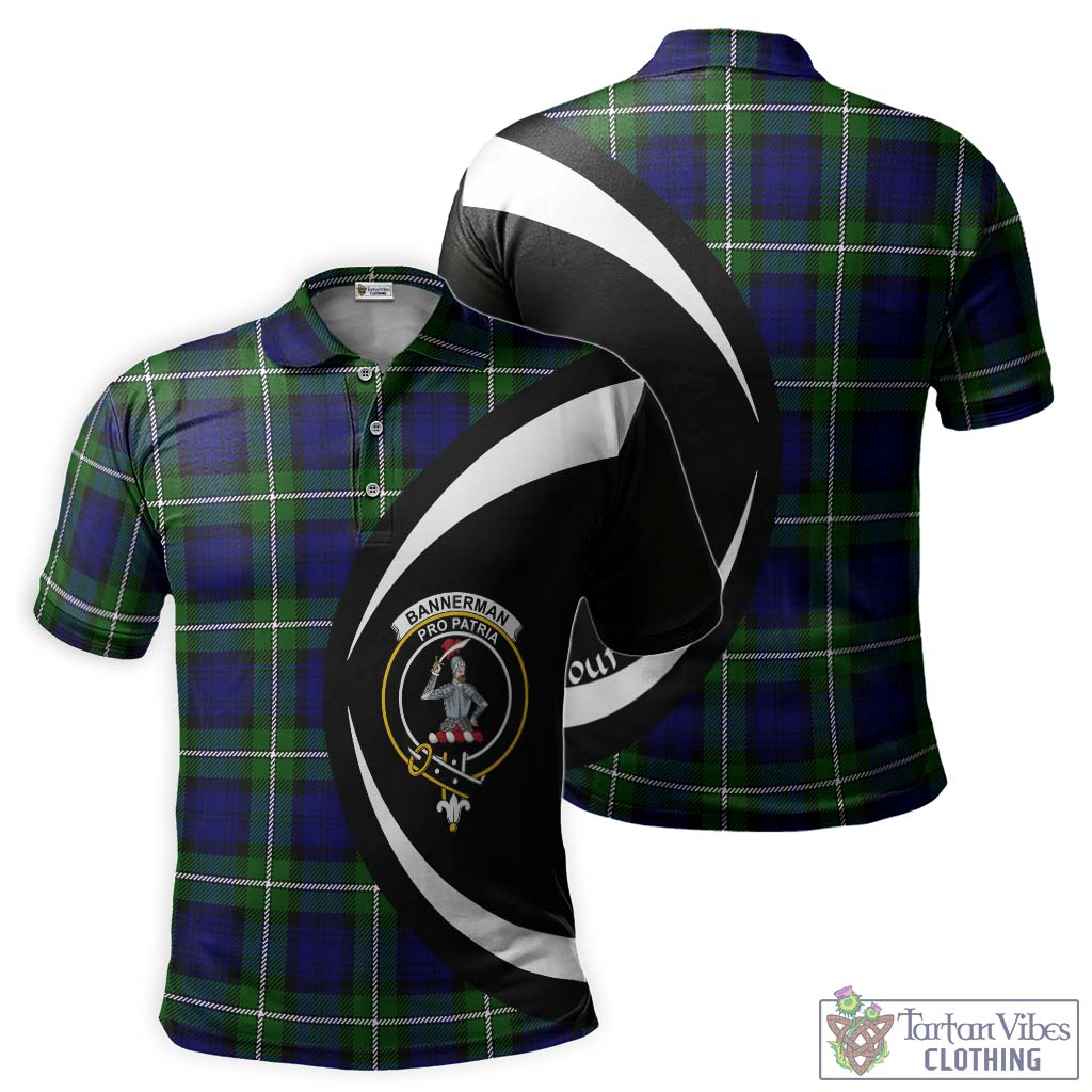 Bannerman Tartan Men's Polo Shirt with Family Crest Circle Style Kid - Tartan Vibes Clothing