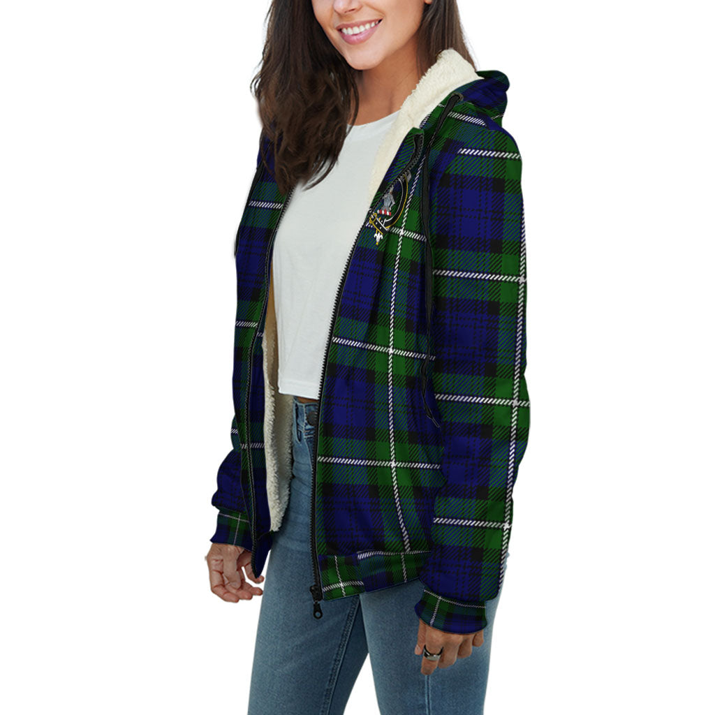 Bannerman Tartan Sherpa Hoodie with Family Crest Unisex - Tartan Vibes Clothing
