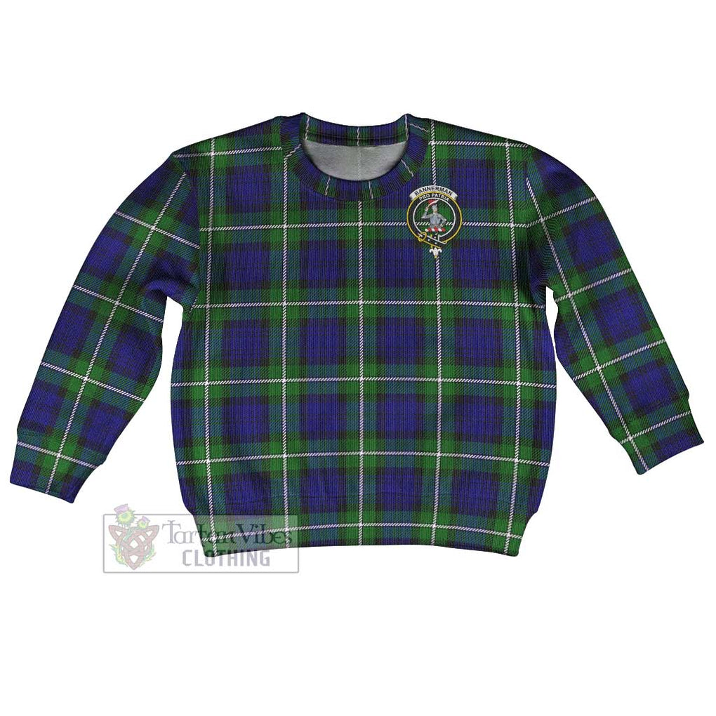 Bannerman Tartan Kid Ugly Sweater with Family Crest Kid - Tartan Vibes Clothing