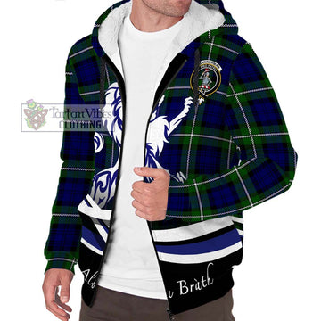 Bannerman Tartan Sherpa Hoodie with Alba Gu Brath Regal Lion Emblem Unisex S - Tartan Vibes Clothing