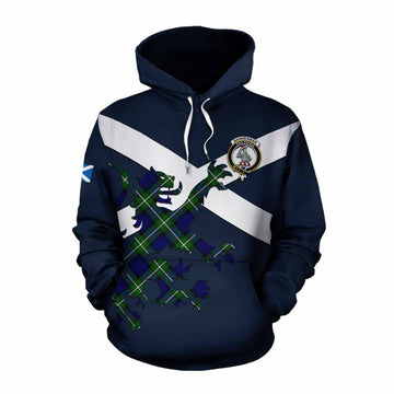 Bannerman Tartan Lion Rampant Cotton Hoodie Proudly Display Your Heritage with Alba Gu Brath and Clan Name Pullover Hoodie XS - Tartan Vibes Clothing