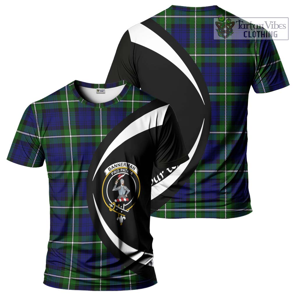Bannerman Tartan T-Shirt with Family Crest Circle Style Kid's Shirt - Tartan Vibes Clothing