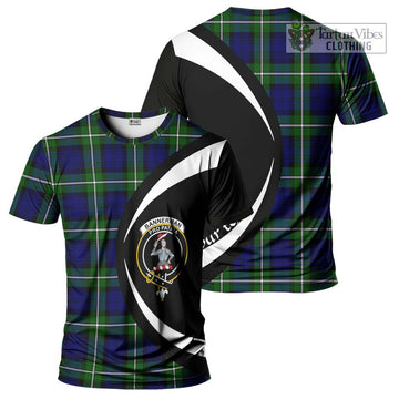Bannerman Tartan T-Shirt with Family Crest Circle Style Kid's Shirt - Tartan Vibes Clothing