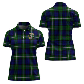 Bannerman Tartan Polo Shirt with Family Crest For Women
