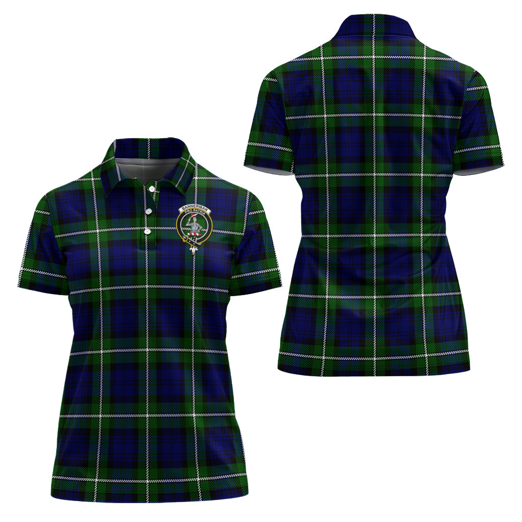 Bannerman Tartan Polo Shirt with Family Crest For Women Women - Tartanvibesclothing