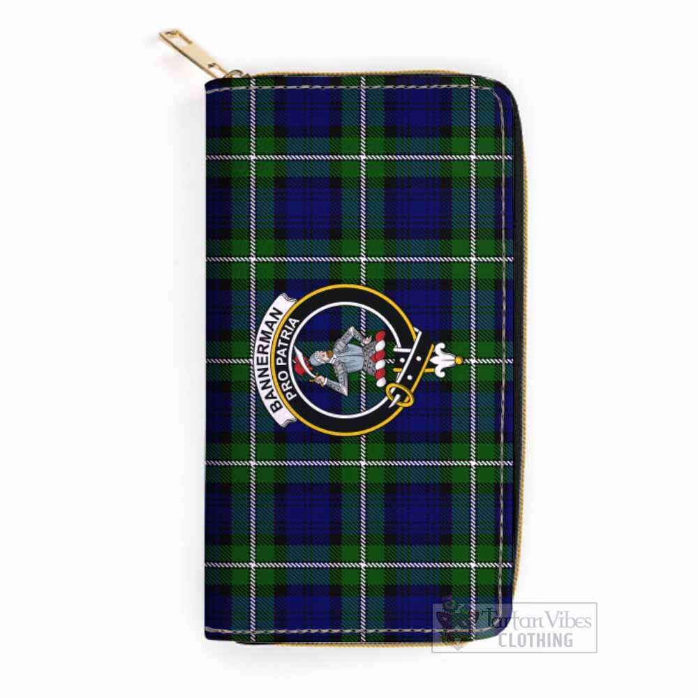 Bannerman Tartan Women's Leather Wallet with Family Crest One Size 19.7*10.5*3.5 cm - Tartan Vibes Clothing