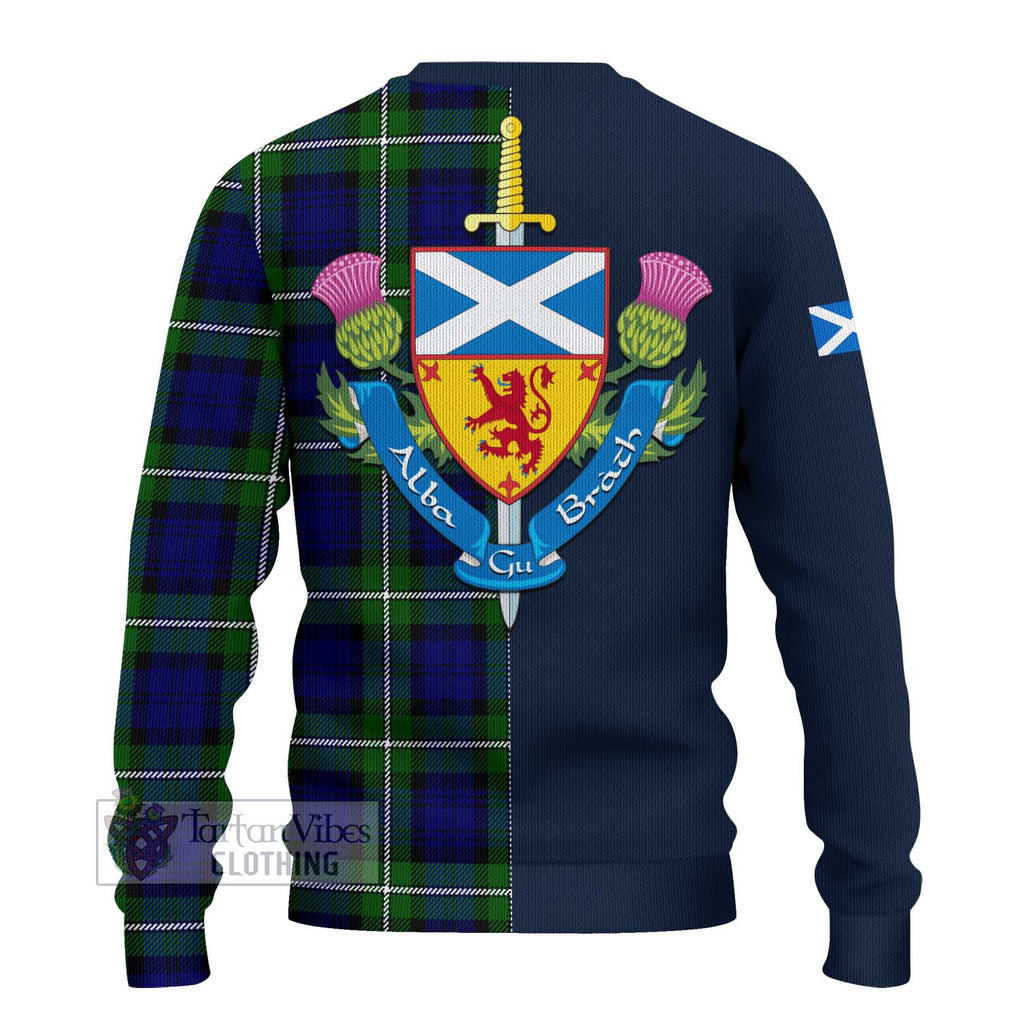 Bannerman Tartan Ugly Sweater Alba with Scottish Lion Royal Arm Half Style - Tartan Vibes Clothing