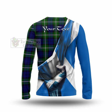 Bannerman Tartan Long Sleeve T-Shirt with Family Crest Scotland Patriotic Style - Tartan Vibes Clothing