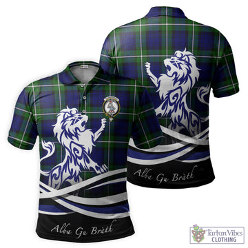 Bannerman Tartan Polo Shirt with Alba Gu Brath Regal Lion Emblem - Tartan Vibes Clothing