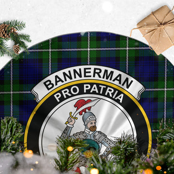 Bannerman Tartan Christmas Tree Skirt with Family Crest - Tartan Vibes Clothing
