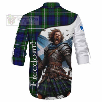 Bannerman Crest Tartan Ghillie Kilt Shirt Inspired by the Freedom of Scottish Warrior - Tartan Vibes Clothing