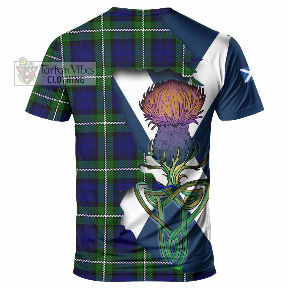 Tartan Vibes Clothing Bannerman Tartan Family Crest T-Shirt Scottish Thistle Celtic Inspired