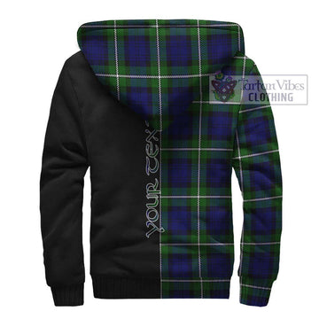 Bannerman Tartan Sherpa Hoodie with Family Crest and Half Of Me Style - Tartan Vibes Clothing