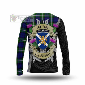 Bannerman Tartan Family Crest Long Sleeve T-Shirt Lion Rampant Royal Thistle Shield Celtic Inspired - Tartan Vibes Clothing