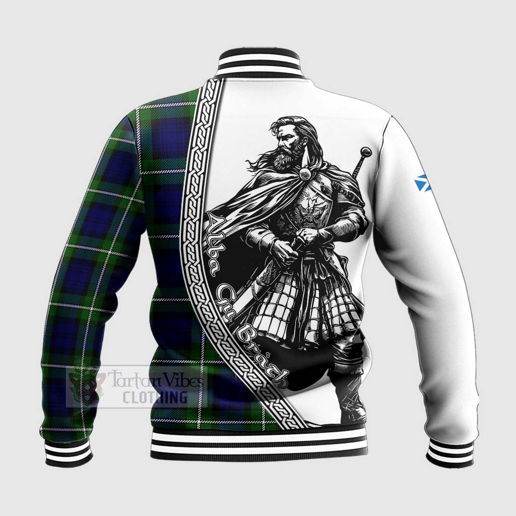 Bannerman Tartan Clan Crest Baseball Jacket with Highlander Warrior Celtic Style - Tartan Vibes Clothing