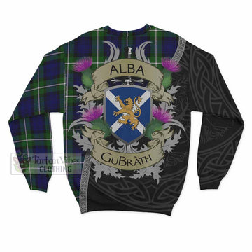 Bannerman Tartan Family Crest Sweatshirt Lion Rampant Royal Thistle Shield Celtic Inspired - Tartan Vibes Clothing