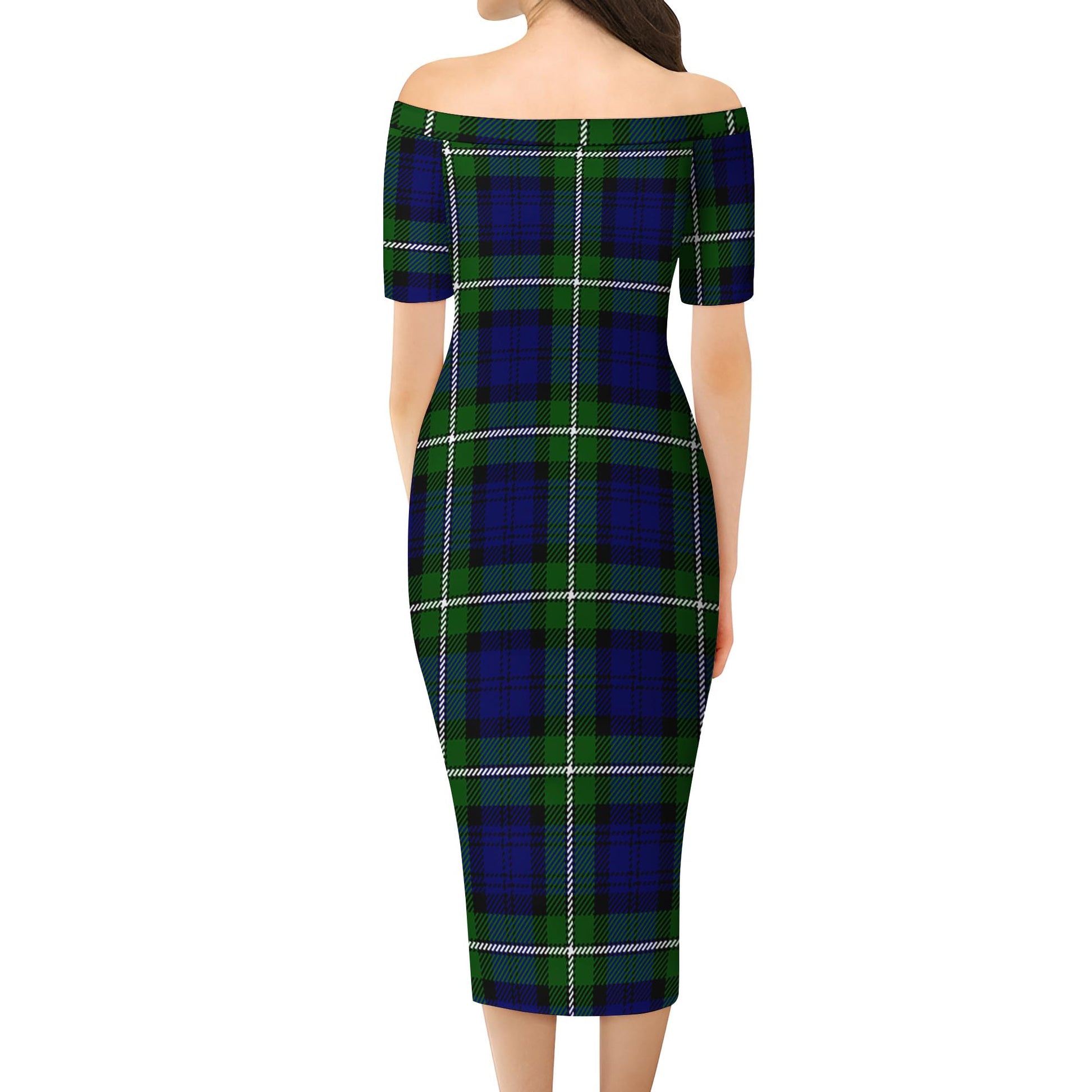 Bannerman Tartan Off Shoulder Lady Dress - Tartan Vibes Clothing