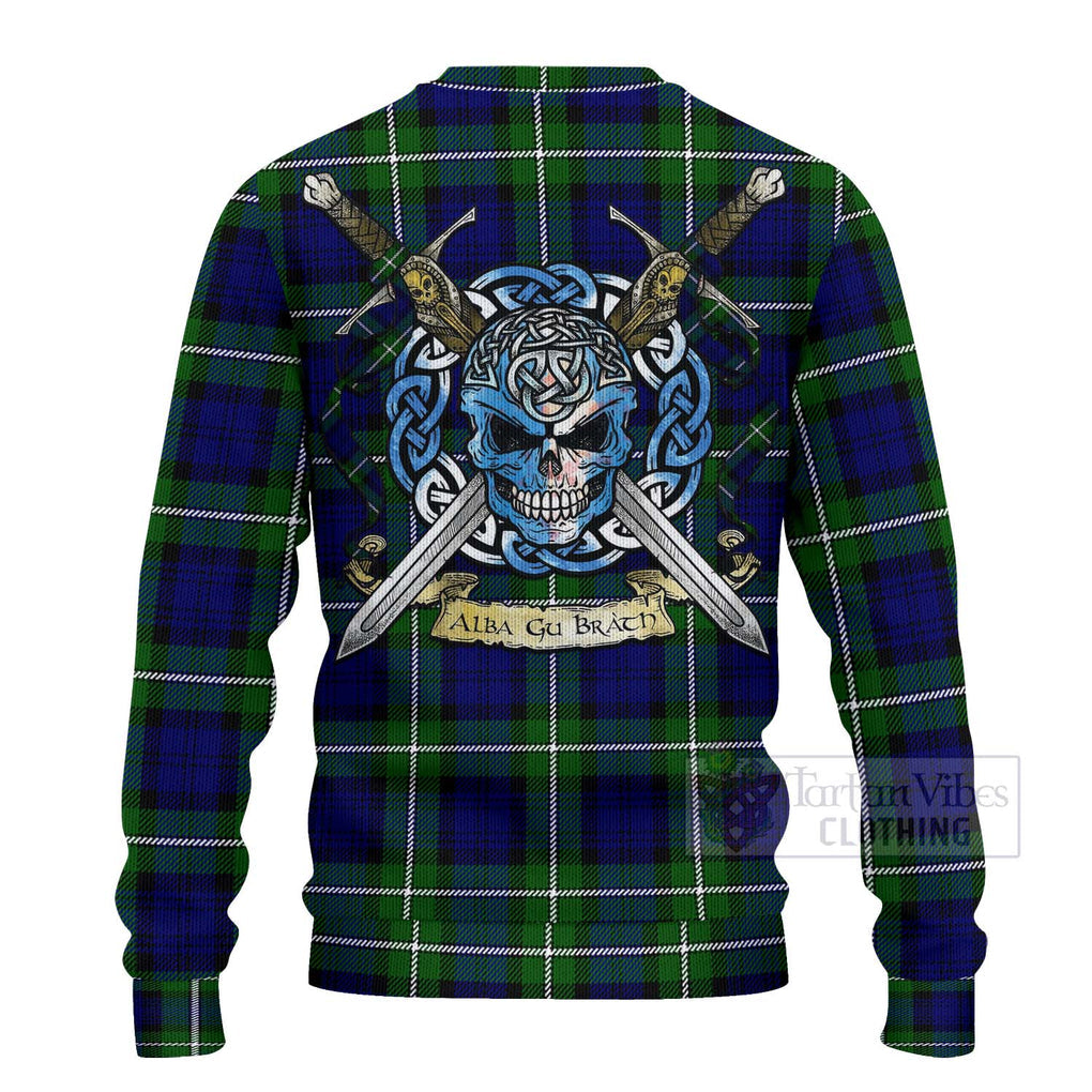 Bannerman Tartan Ugly Sweater with Family Crest Celtic Skull Style - Tartan Vibes Clothing