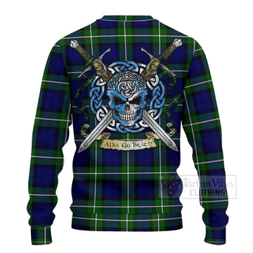 Bannerman Tartan Ugly Sweater with Family Crest Celtic Skull Style - Tartan Vibes Clothing