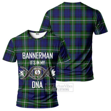Bannerman Tartan T-Shirt with Family Crest DNA In Me Style - Tartan Vibes Clothing