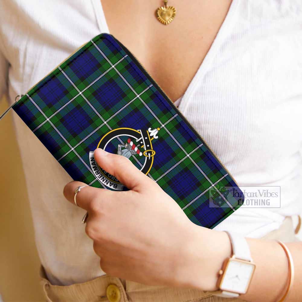 Bannerman Tartan Women's Leather Wallet with Family Crest - Tartan Vibes Clothing