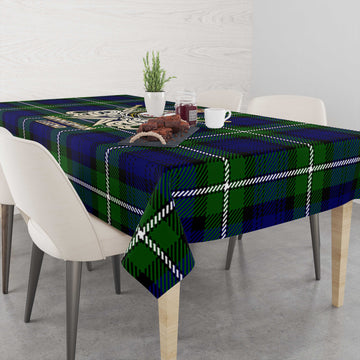 Bannerman Tartan Tablecloth with Clan Crest and the Golden Sword of Courageous Legacy - Tartan Vibes Clothing