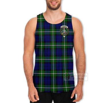 Bannerman Tartan Men's Tank Top with Family Crest Celtic Skull Style - Tartan Vibes Clothing