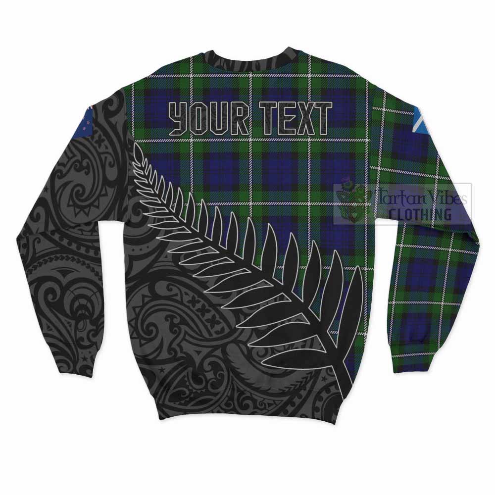 Bannerman Crest Tartan Sweatshirt with New Zealand Silver Fern Half Style - Tartan Vibes Clothing
