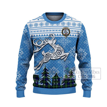 Bannerman Clan Christmas Ugly Sweater Celtic Reindeer Style - Tartan Vibes Clothing