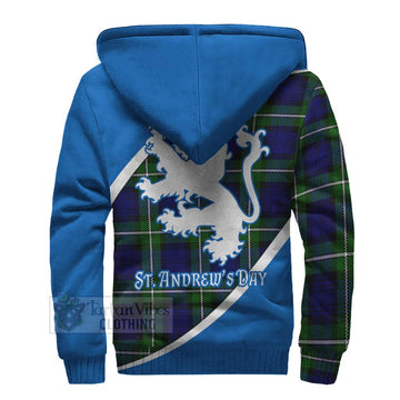 Bannerman Family Crest Tartan Sherpa Hoodie Celebrate Saint Andrew's Day in Style - Tartan Vibes Clothing