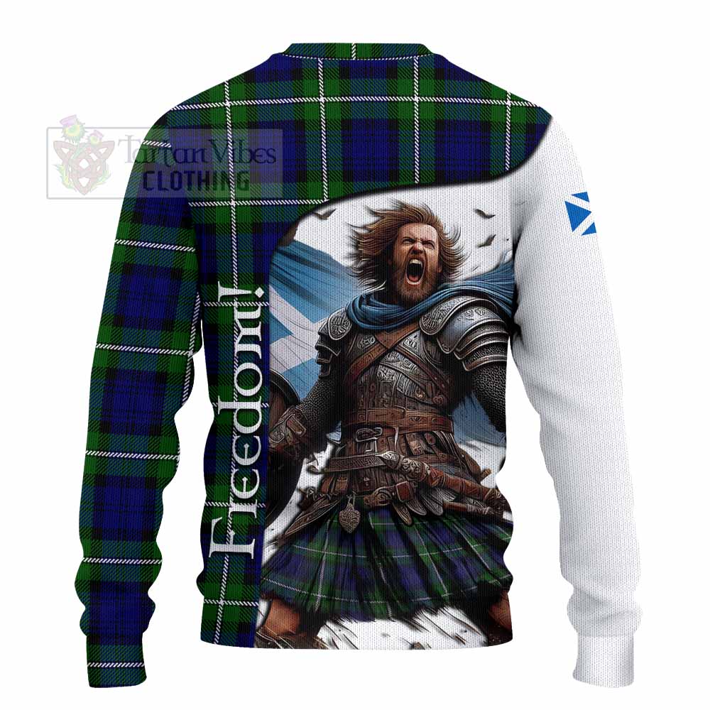 Bannerman Crest Tartan Knitted Sweater Inspired by the Freedom of Scottish Warrior - Tartan Vibes Clothing
