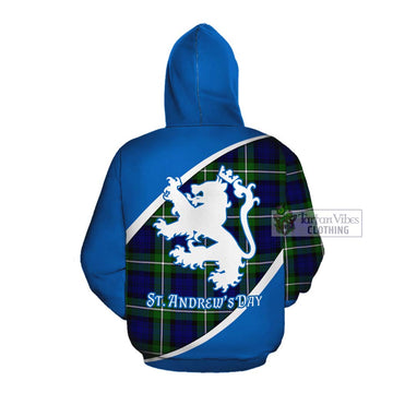 Bannerman Family Crest Tartan Cotton Hoodie Celebrate Saint Andrew's Day in Style Pullover Hoodie - Tartan Vibes Clothing