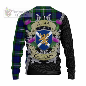 Bannerman Tartan Family Crest Knitted Sweater Lion Rampant Royal Thistle Shield Celtic Inspired - Tartan Vibes Clothing