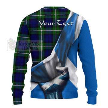 Bannerman Tartan Knitted Sweater with Family Crest Scotland Patriotic Style - Tartan Vibes Clothing