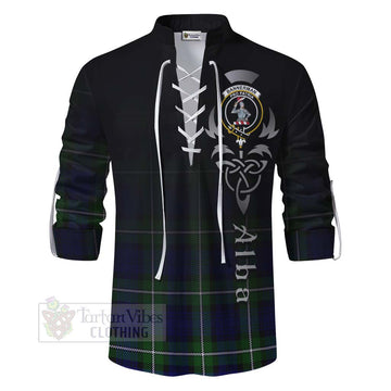 Bannerman Tartan Ghillie Kilt Shirt Featuring Alba Gu Brath Family Crest Celtic Inspired - Tartan Vibes Clothing